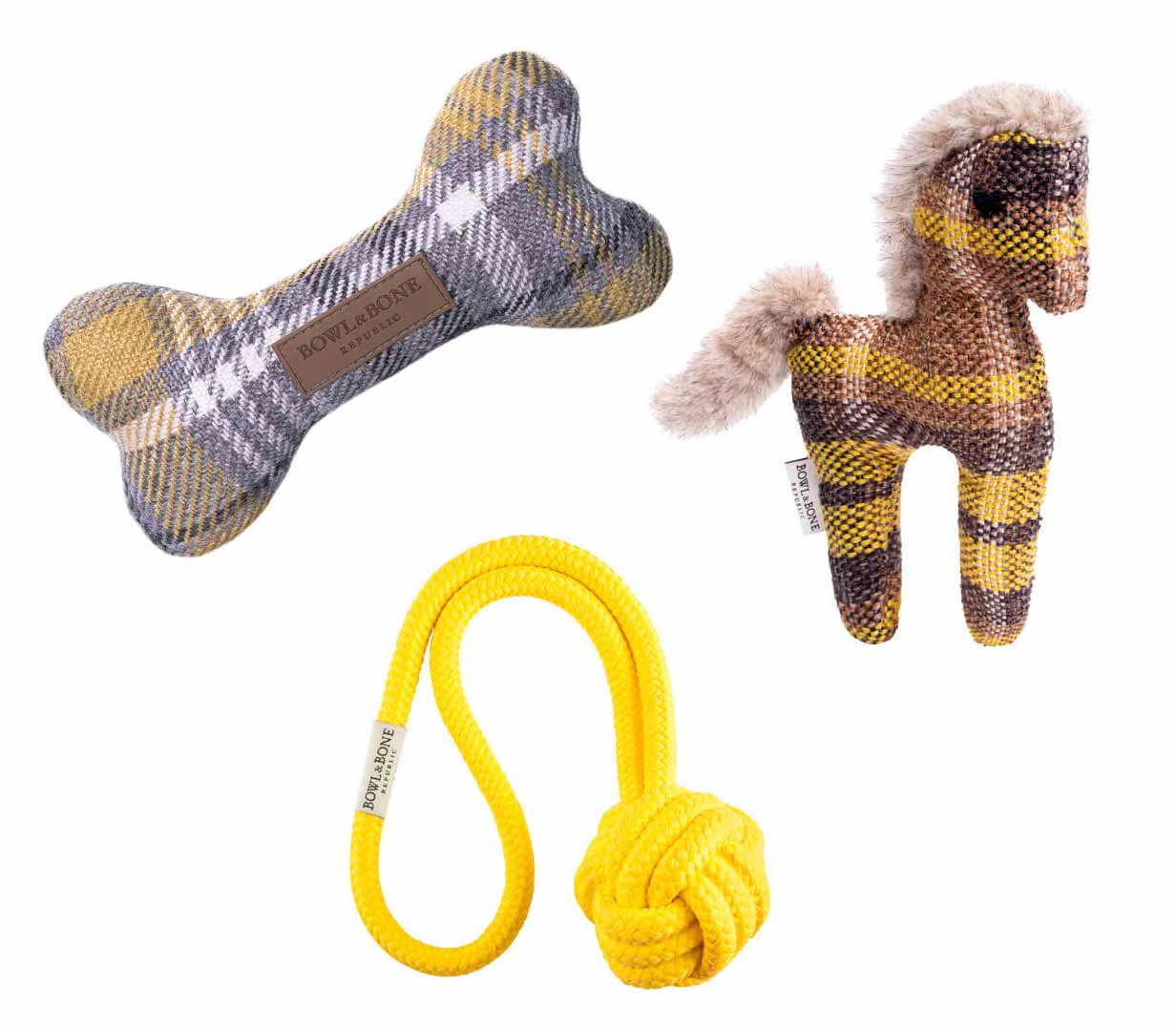jouets pour chien en jaune